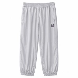 SERGIO TACCHINI Campo Court Nylon Taffeta Track Pant Sz L Gray Purple Logo GUC